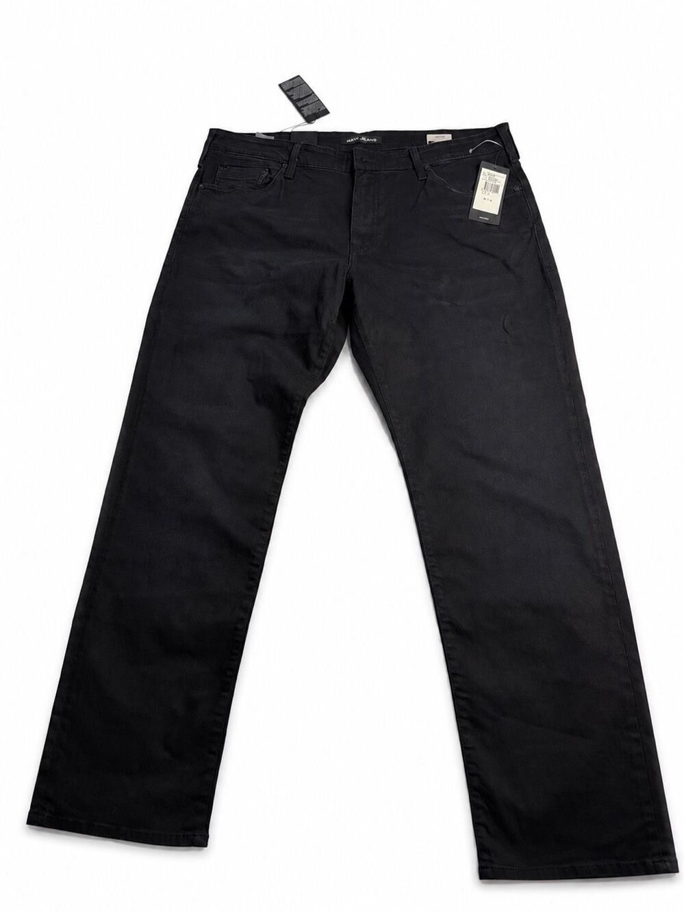NWT Mavi Matt Blue Black Relaxed Straight Denim Jeans Size 38 X 32 New